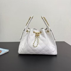 2025新款真皮女包25Chobo嬉皮水桶包鱼子酱小球纹单肩手提斜跨包