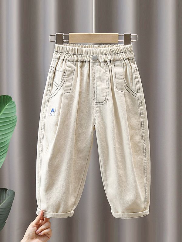 4028 de los muchachos trajes 2023 nueva primavera y otoño los niños guapos pantalones sueltos Ruan chico guapo casual