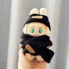 Black scarf, with little bears