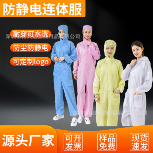 Factory wholesale anti-static hooded split clothes suit dust-free workshop dust-proof clean a variety of labor protection work clothes