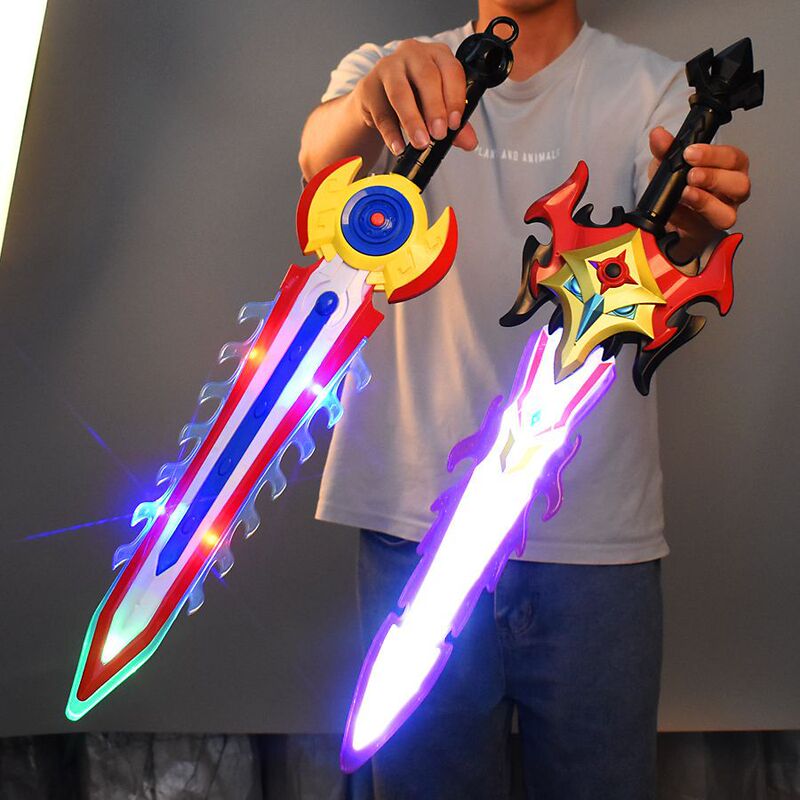Children's Luminous Laser Sword Ultraman Sword Weapon Flashing Electric Light Music Toy for Boys Wholesale