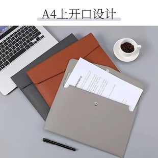 a4资料袋皮质文件袋可印logo文件夹文件包档案袋文件收纳袋磁扣式-阿里巴巴