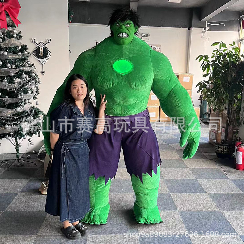 绿巨人浩克Hulk充气人偶服装人穿的玩偶服复仇者联盟玩偶服人偶装