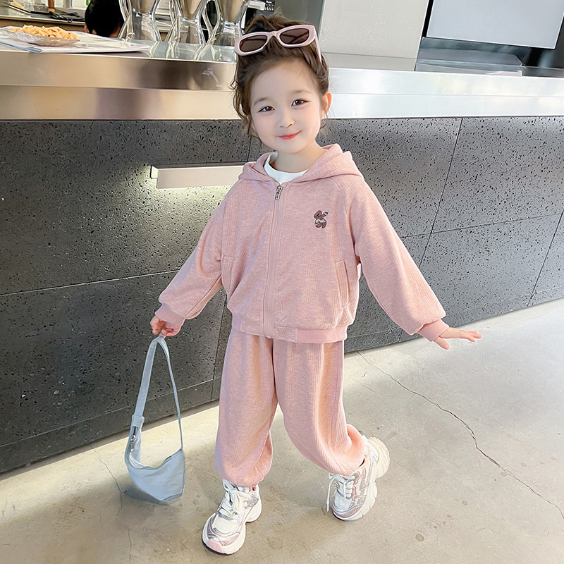 女童春秋款套装2025新款儿童休闲洋气女宝宝秋装时髦运动两件套潮|undefined
