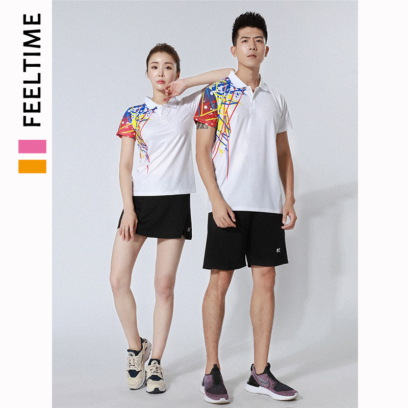 新款羽毛球服套装女男速干乒乓球衣短袖夏网球队服运动训练POLO衫|ms