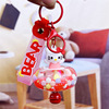 Cartoon keychain with bow, trend pendant