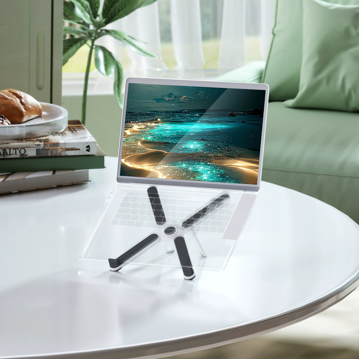 Подставка для ноутбука Настольный столешник с регулируемым подъемным складным портативный креативный приподнятый пластиковый кронштейн