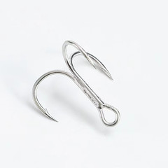 路亞加粗血槽款三本鈎三爪有倒刺拋竿錨魚掛魚款鍍錫款三錨鈎