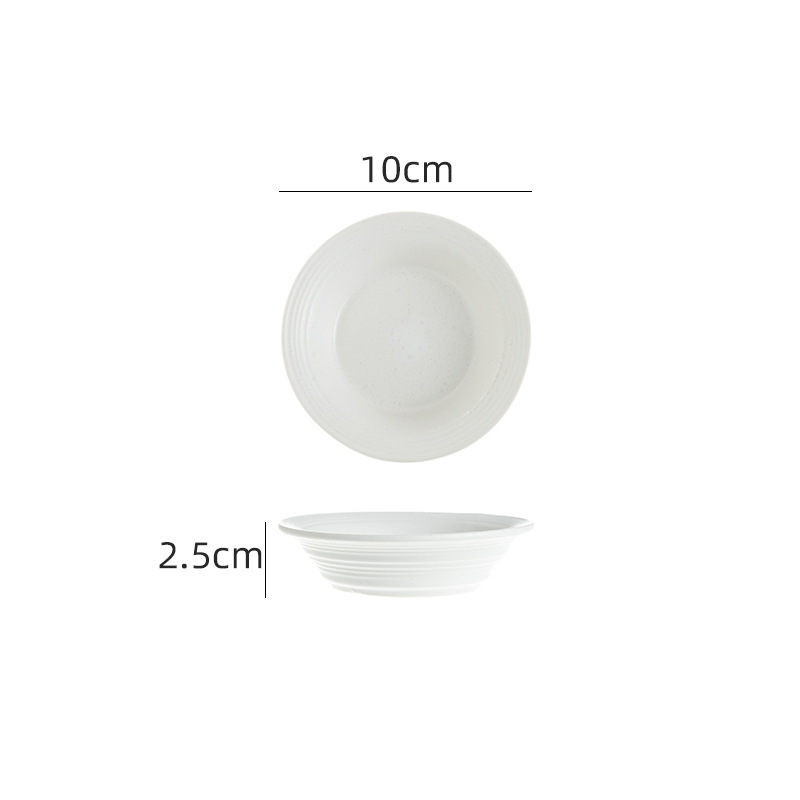 シンプルな陶磁器の白黒食器と食器のセットの家庭用ご飯と食器の魚の皿の大きいスープの碗のコーヒーカップは皿をつけます。|undefined