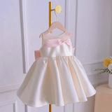 Розовое милое детское демисезонное платье, наряд маленькой принцессы, А-силуэт