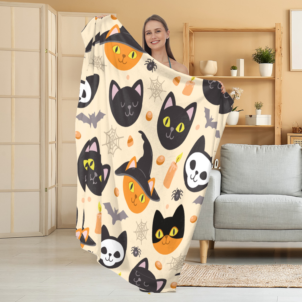 Manta de Franela Festiva con Estampado Navideño, Manta para Siesta, Manta para Aire Acondicionado, Manta Gruesa para Sofá, Manta para Dormitorio