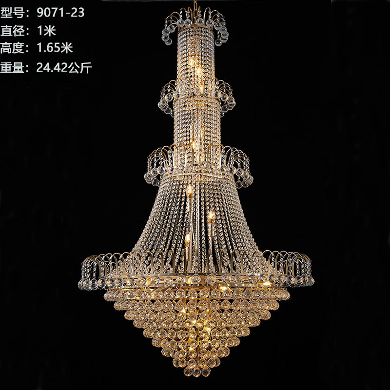 Lámparas de araña de cristal para decoración de salones de boda en hoteles, iluminación decorativa de hierro para techos, luces de escenario, accesorios para bodas. image 21