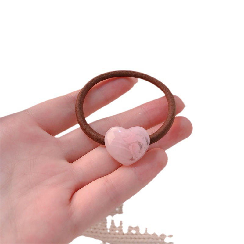 Acrílico amor cuerda de cabeza mujer simple nuevo diseño cuerda de cabello japonés y coreano temperamento atar cabello pequeña banda de cuero