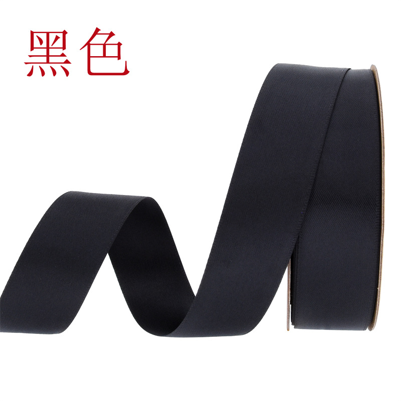 Transfronterizo 2.5 cinta de poliéster de cifrado doble cara cinta de seda mate vestido de boda decoración regalo de flores embalaje cinta forjada 25m