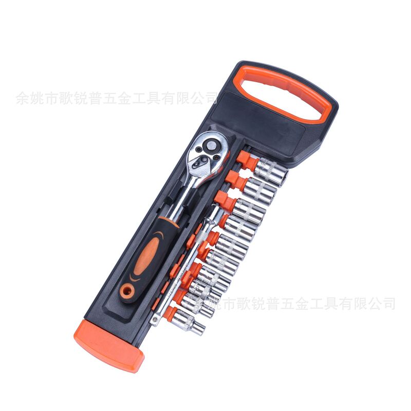 1/4塑料架12件套小飞塑架套筒棘轮扳手组合工具家用汽修工具套装|undefined