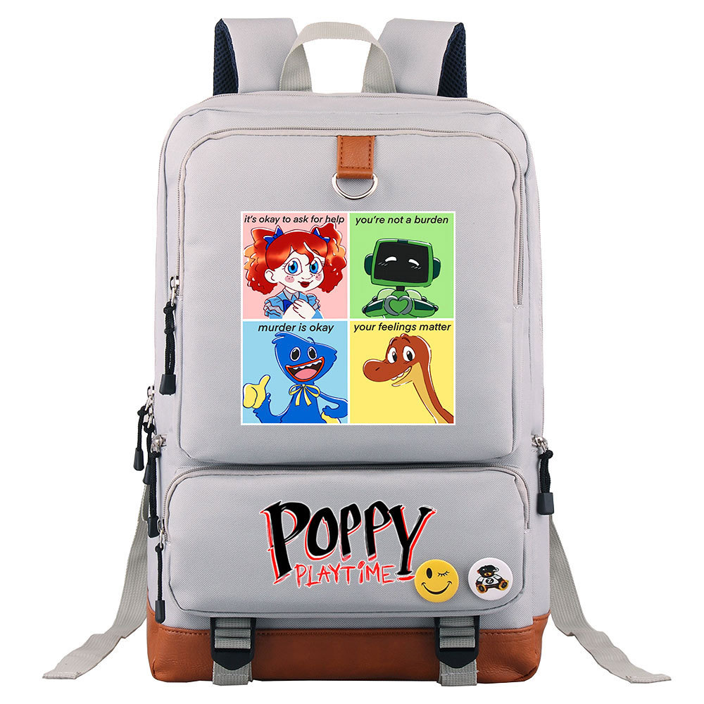 poppy playtime印花 青少年学生书包大容量旅行包男女双肩背包