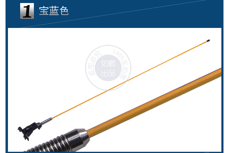 Car decorative antenna modification Antenna 1 m car clip edge clip lengthened 1.5 m car flagpole Universal