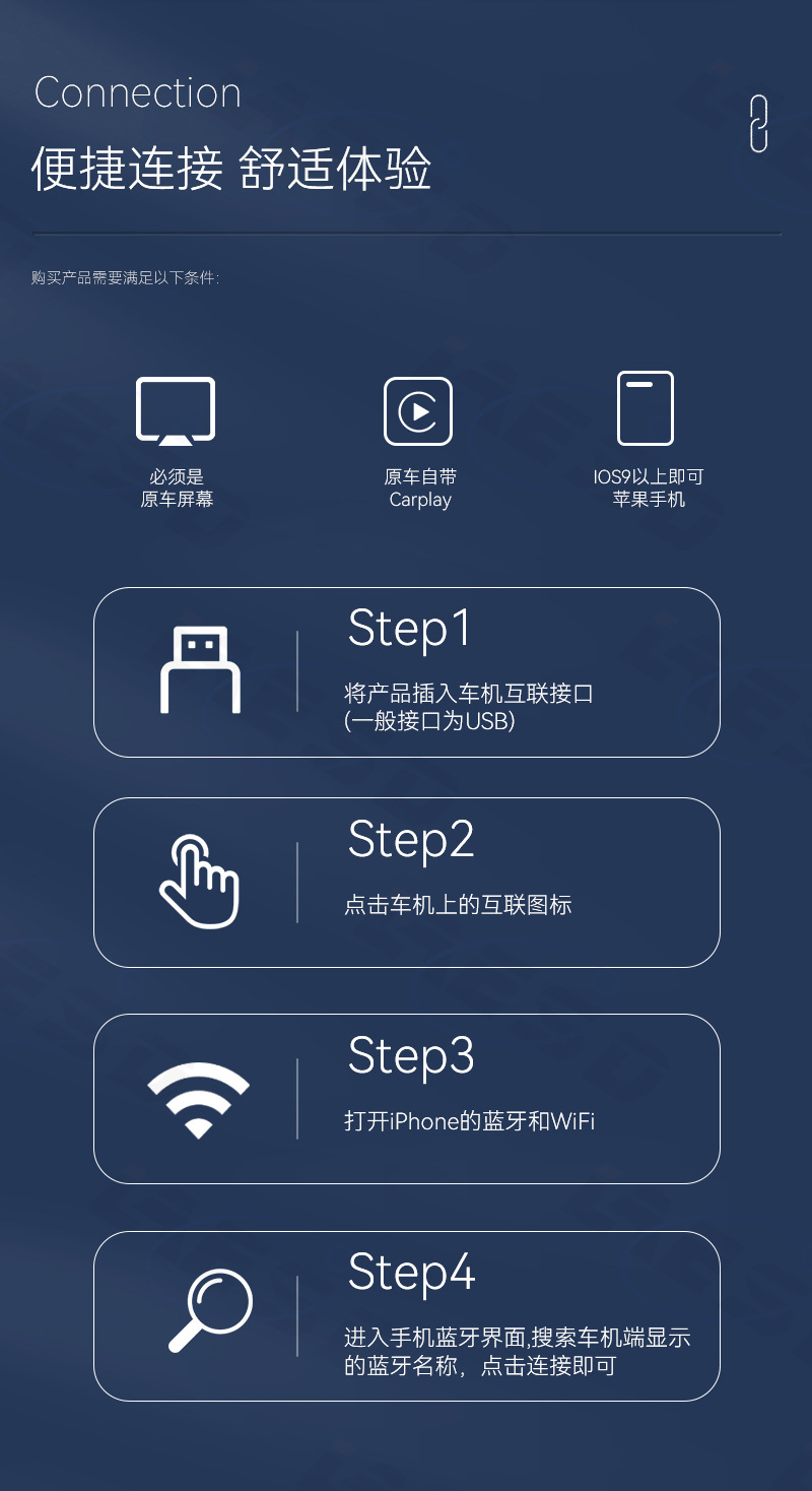 Cross-Border Carplay Box Wired to Wireless Car Screen Projection Converter Android Autocarplay Box