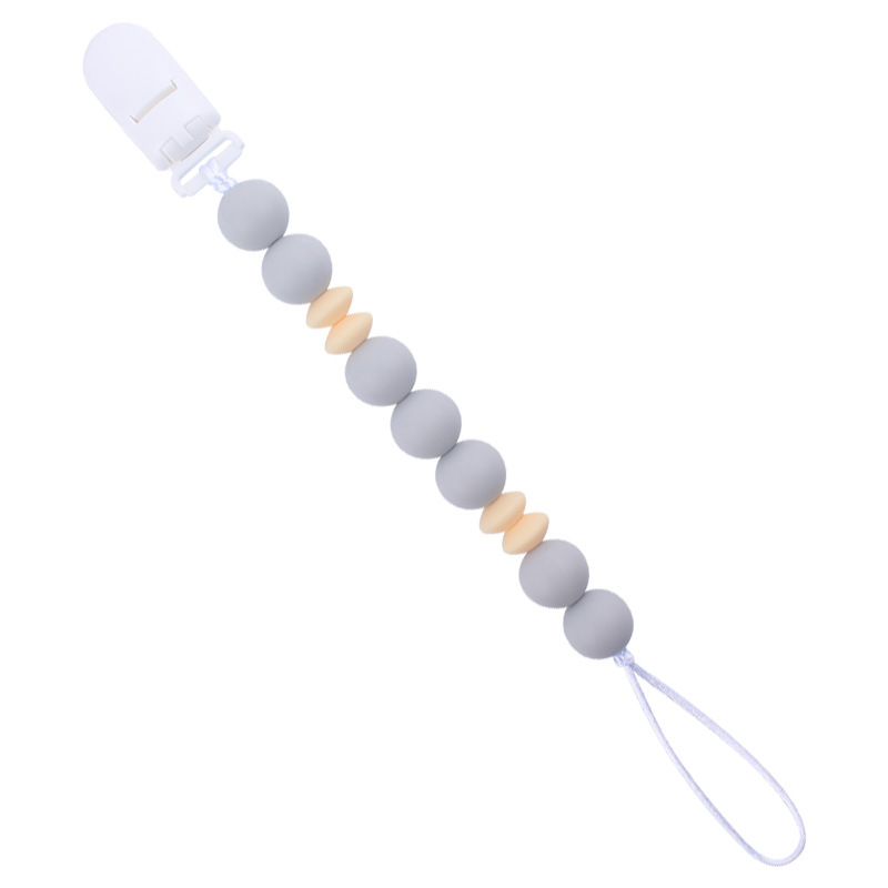 Nuevo bebé suministros chupete cadena creativa DIY macaron color serie mordedura de pegamento cadena anti-caída