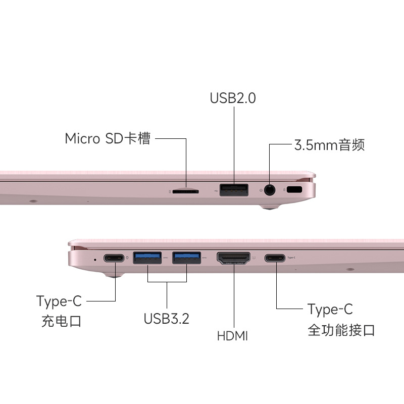 Nuevo portátil transfronterizo N150, portátil delgado y liviano, portátil rosa de oficina de negocios de 15,6 pulgadas, niña