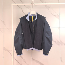 2025冬季新款女装休闲白鸭绒针织披肩保暖外套短款羽绒服EY52951