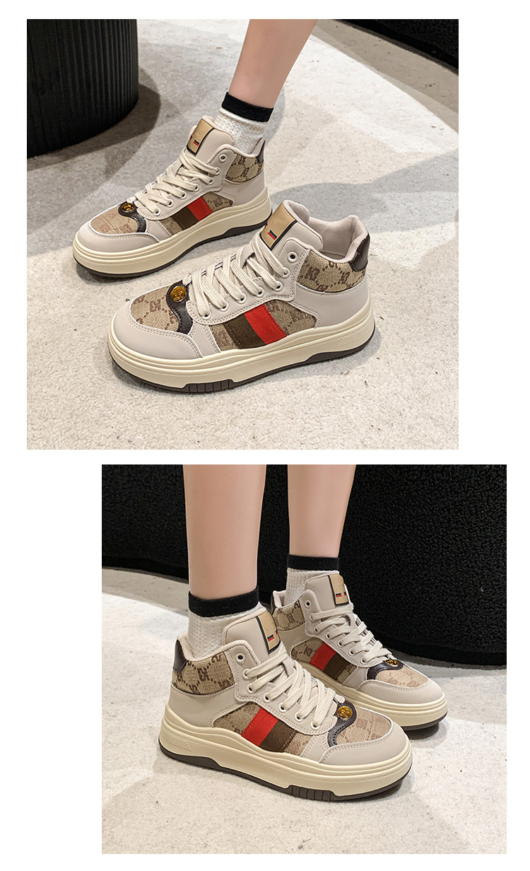 Scarpe alte da donna con suola spessa, sneakers retrò color block, nuove scarpe da donna autunno 2023, scarpe sportive e casual comode e versatili_voghion.com