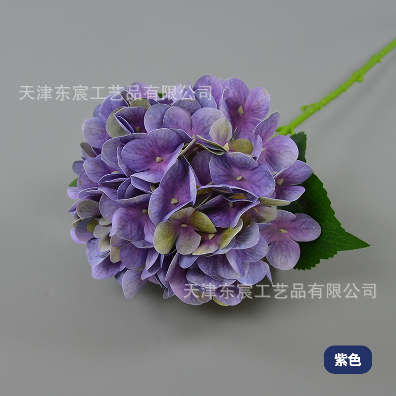 単枝72頭のフィルムのアジサイのシミュレーションの花の卸売りの大型の園芸の滝の装飾の形の偽の花の3dフィルムのアジサイ|undefined
