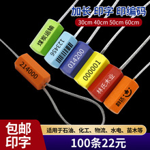 一次性六角钢丝封条防盗电表物流铅封集装箱货运施封锁抽紧式封签