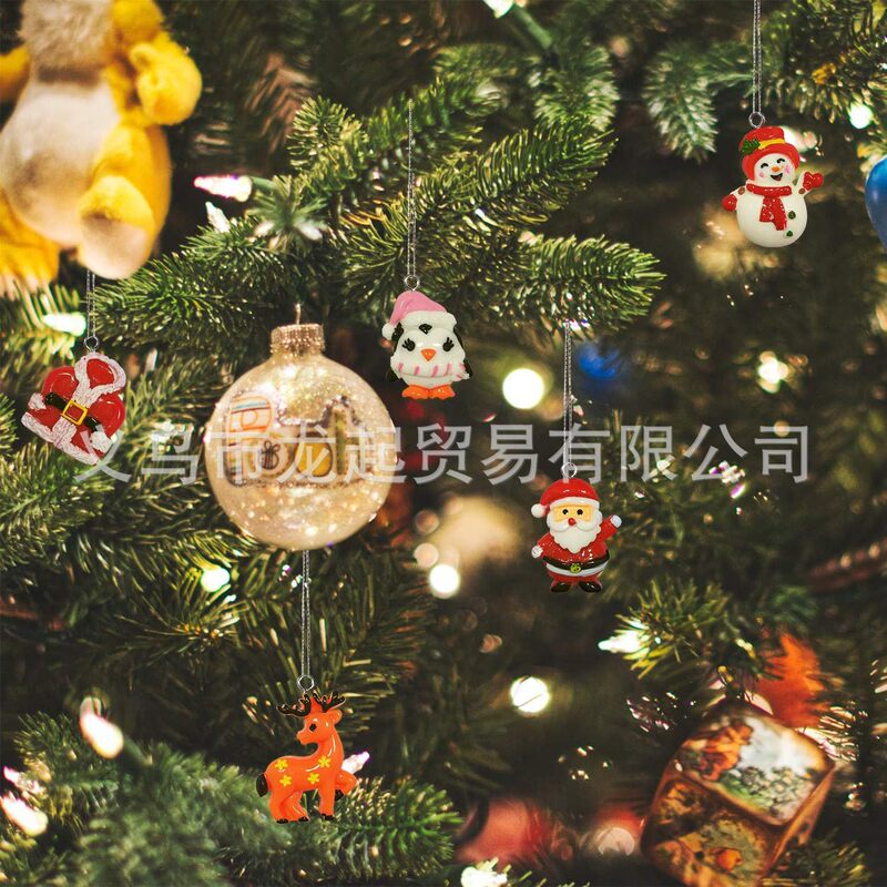 越境で人気のクリスマスミニアクリルペンダント、サンタクロースのホリデーデコレーション、雪だるまのペンダント、アマゾンで人気商品|undefined