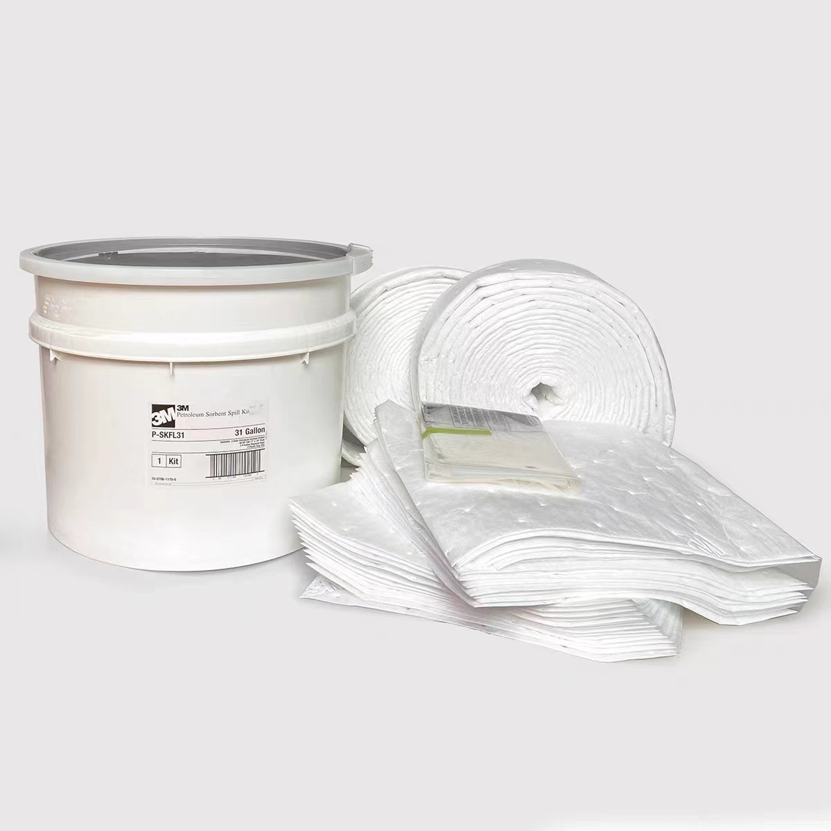 3M P-SKFL31油泄露应急处理桶含吸油棉抗油桶防静电吸油处理袋