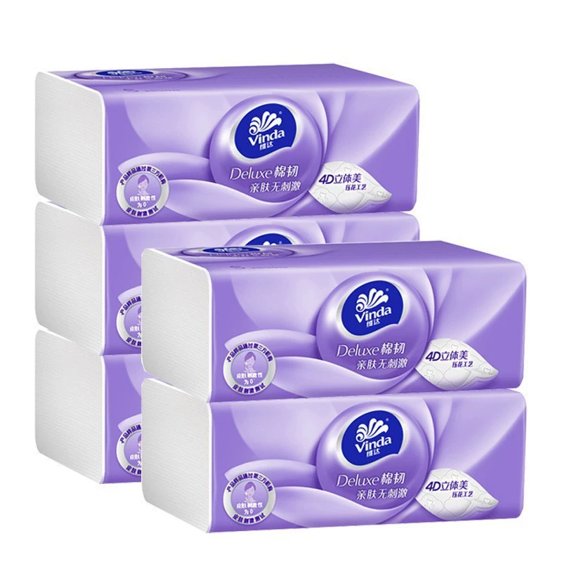 Тканевая бумага Vinda, 3-слойная, 100 листов, салфетка, туалетная бумага, салфетка для лица, водостойкая, мягкая, для домашнего использования