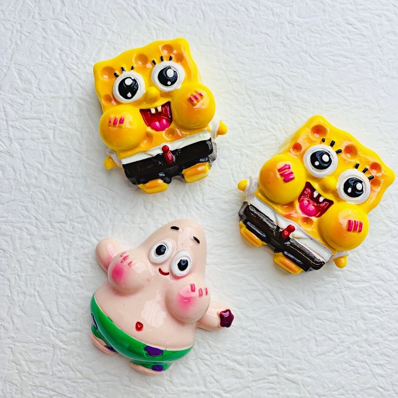 Large Resin Cute Baby Star Keychain Pendant Accessories Cream Rubber Phone Case Accessories Creative Refrigerator Stickers