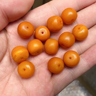 Wholesale Natural Orange Peel Old Wax Old-Style Beads Accessories Old Beeswax Barrel Beads Beeswax Old-Style Beads Beeswax Loose Beads Single Beads