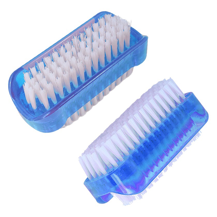 En stock al por mayor cepillo de limpieza de doble cara polvo de uñas de plástico cepillo de polvo herramientas de uñas traje de cepillo de uñas de suministro transfronterizo