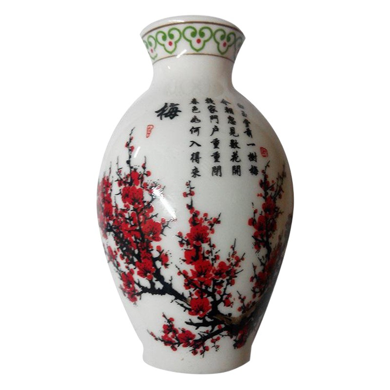 Ceramic Refrigerator Magnet Chinese Style Half Vase Magnet Home Decoration Gift Three-Dimensional New Chinese Style