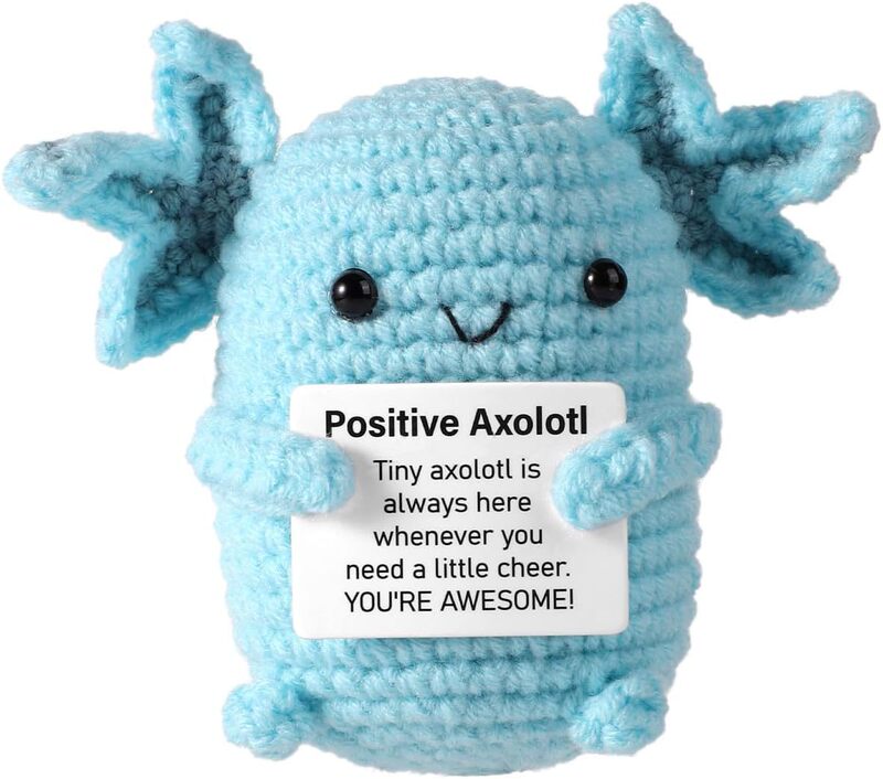 新品跨境亚马逊热销 Crochet Positive ice cream 毛线玩偶励志卡|undefined
