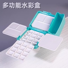 顔料空箱詰め替え水彩 DIY 24 グリッドツール保湿卸売学生プラスチックポータブルポケットブランクボックス
