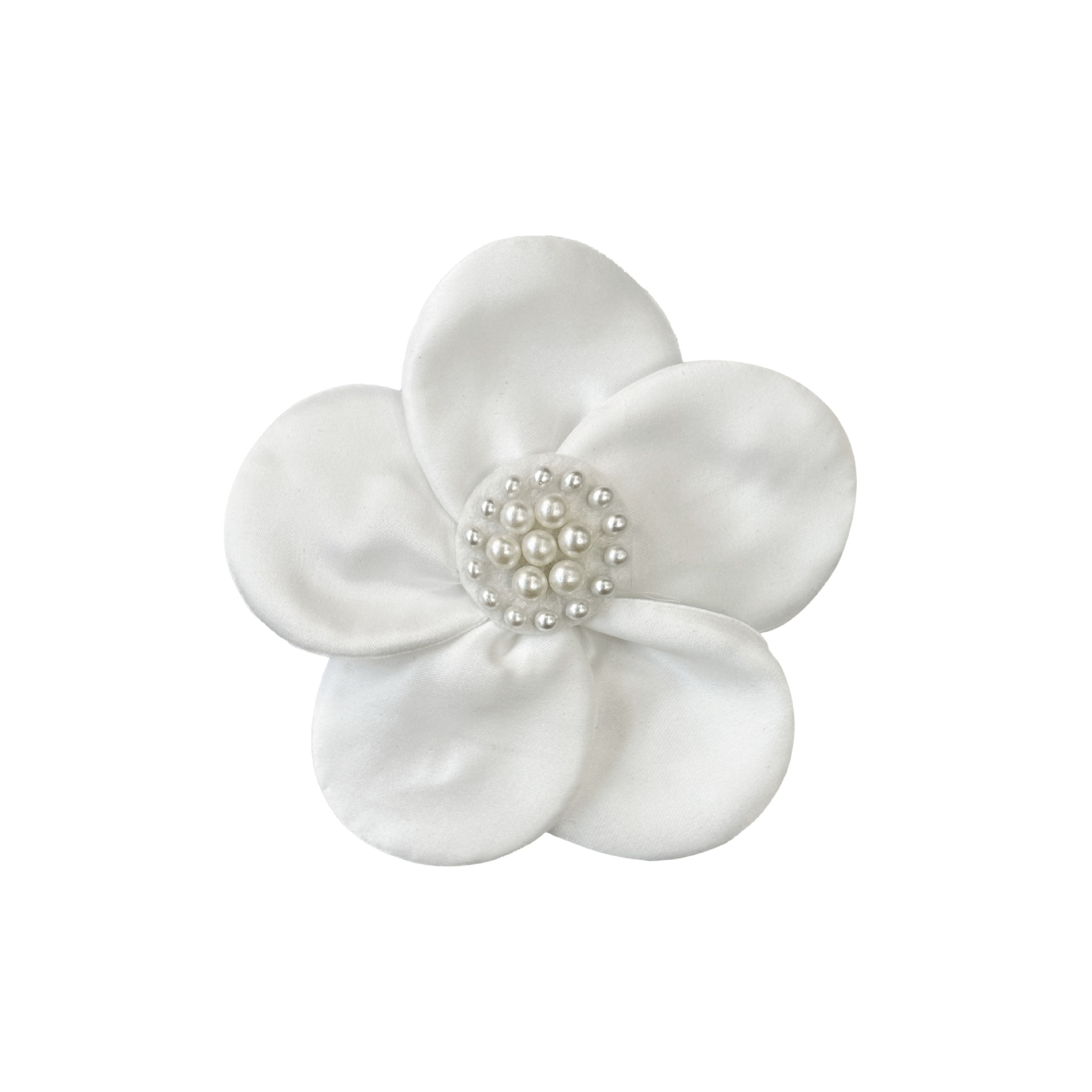 5 flores de tela de perla hermosa moda estereoscópica en blanco y negro accesorios de la habitación de tela pegada ropa bolsa accesorios para el cabello image 8
