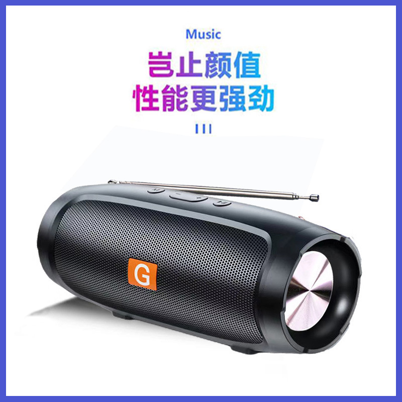 J007FM Bluetooth スピーカーラジオ屋外ポータブルホームデュアルスピーカーサブウーファーデスクトップ小型ミニスピーカー|undefined