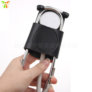 Spot Stethoscope Leather Case Doctor's Stethoscope Leather Holder Waist-Mounted Pulse Meter Storage Leather Case