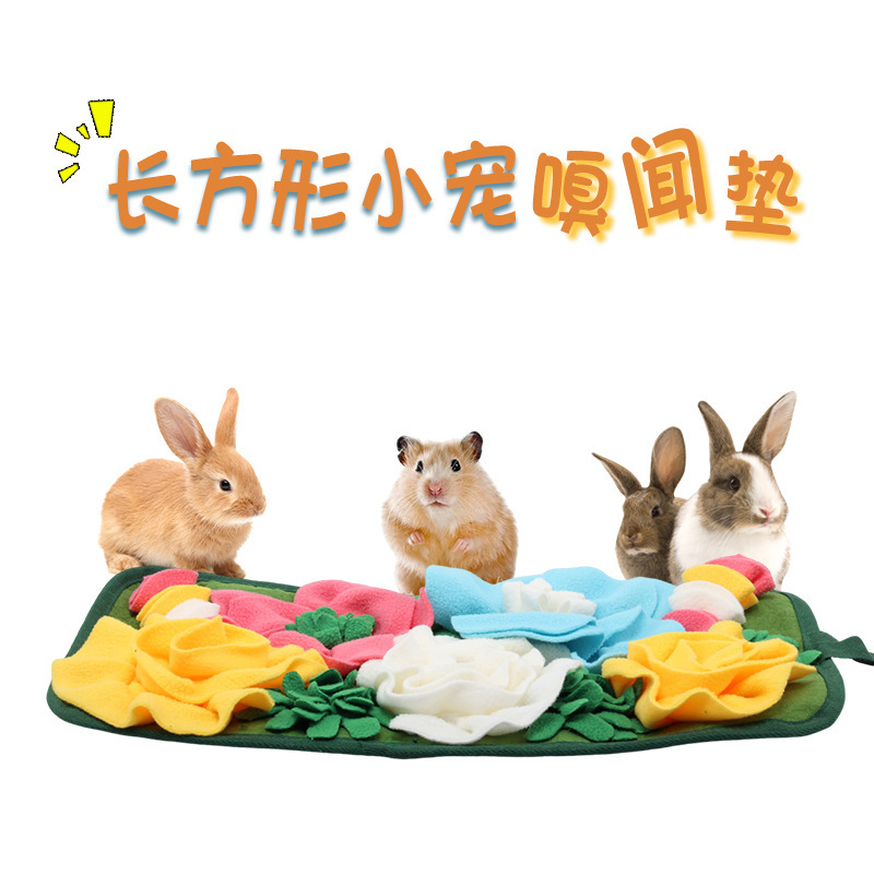 Rabbit Guinea Pig Foraging Mat Relieve Emotions Totoro Rabbit Square Garden Smell Mat Amazon temu New