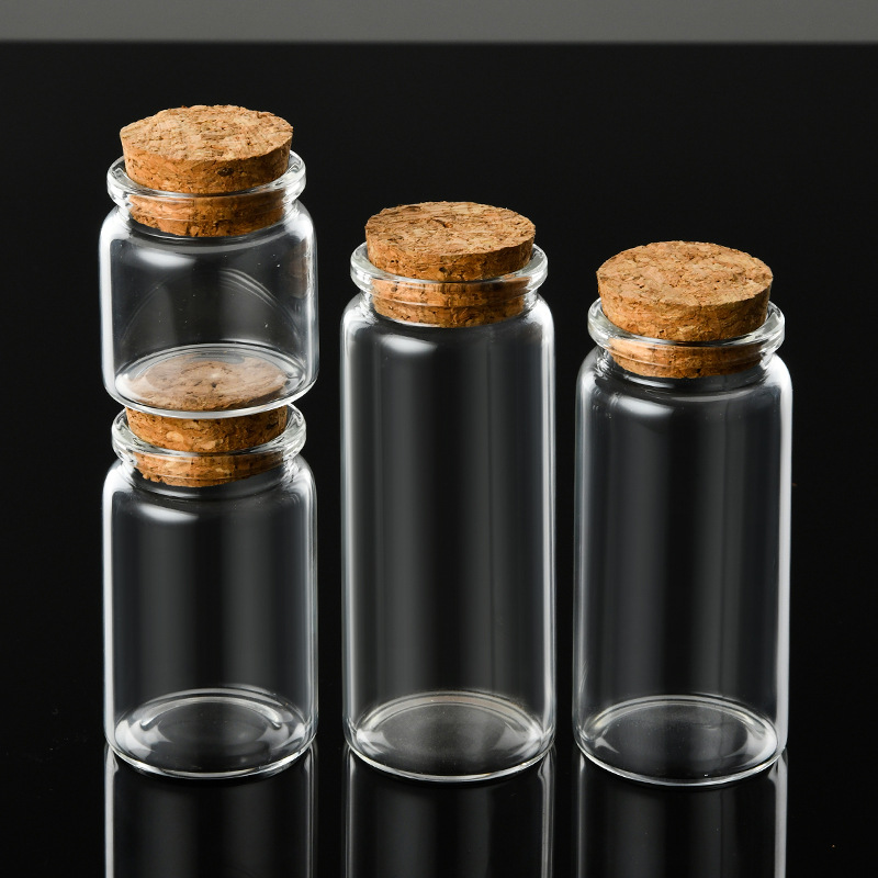 37mm卡口管制玻璃瓶透明蟲草包裝瓶密封茶葉分裝瓶膠囊乾果收納瓶