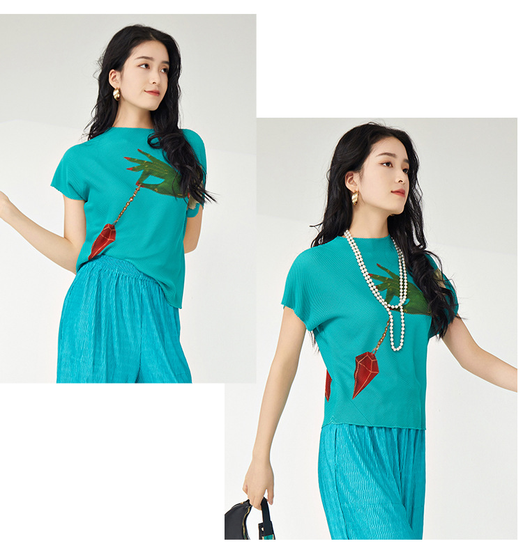 C1603 1090K ÁO THUN NỮ SHETDA NGẮN TAY MÙA HÈ HỌA TIẾT HOA THỜI TRANG NỮ G03 SẢN PHẨM MỚI