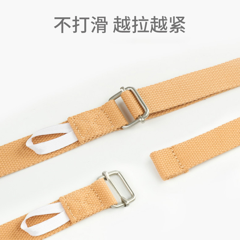 綿質の専門の艾揚格ヨガのストレッチベルトの滑り止めの補助のストレッチベルトの動作は固定の訓練のゴムバンドを矯正します。