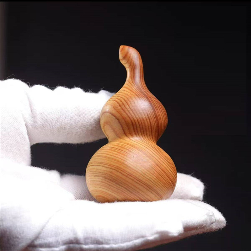 天然崖柏高油实木雕刻葫芦手把件文玩汽车挂件包包装饰品福禄葫芦