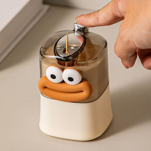 Toothpick Box Push-Type Fully Automatic Toothpick Holder New Household Cartoon High-Value Toothpick Bottle Living Room Toothpick Jar