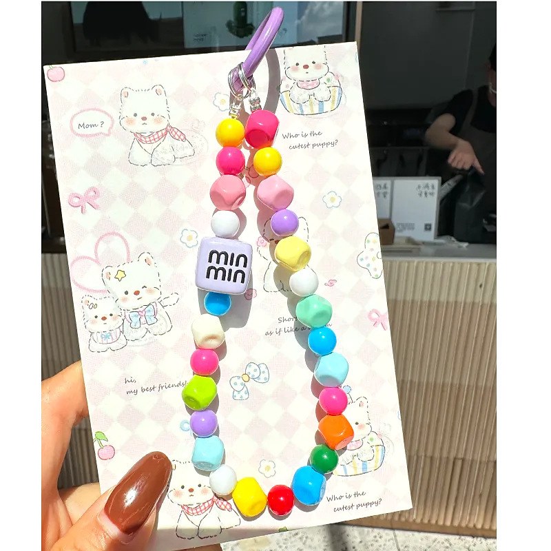 Japanese and Korean Creative Cartoon Phone Lanyard Bag Charm Ccd Chain Camera Strap Ins Charm Handmade Beaded Wholesale Japanese and Korean Creative Cartoon Phone Lanyard Bag Charm Ccd Chain Camera Strap Ins Charm Handmade Beaded Wholesale