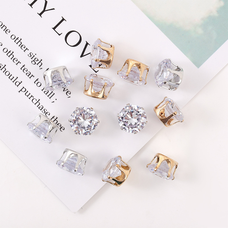 Zircon Claw Rhinestones Kc Gold and White K Hair Accessories Crown DIY Clothing Crystal Claw Rhinestones Wedding Dress Accessories Hairpin Zircon Claw Rhinestones Kc Gold and White K Hair Accessories Crown DIY Clothing Crystal Claw Rhinestones Wedding Dress Accessories Hairpin