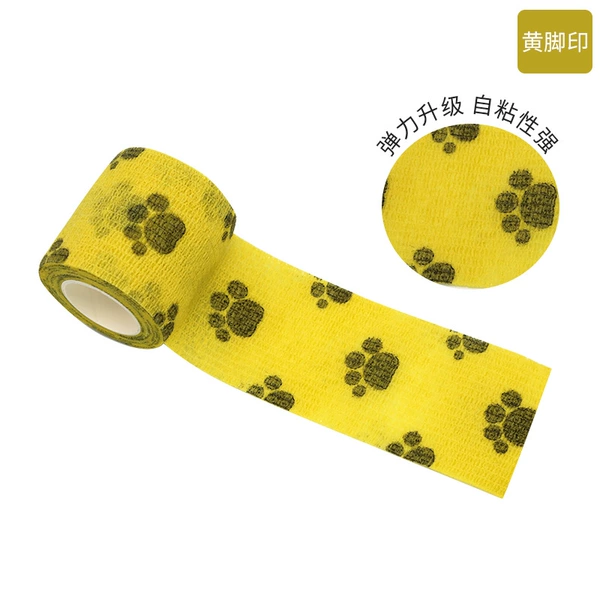 Yellow hands and feet prints