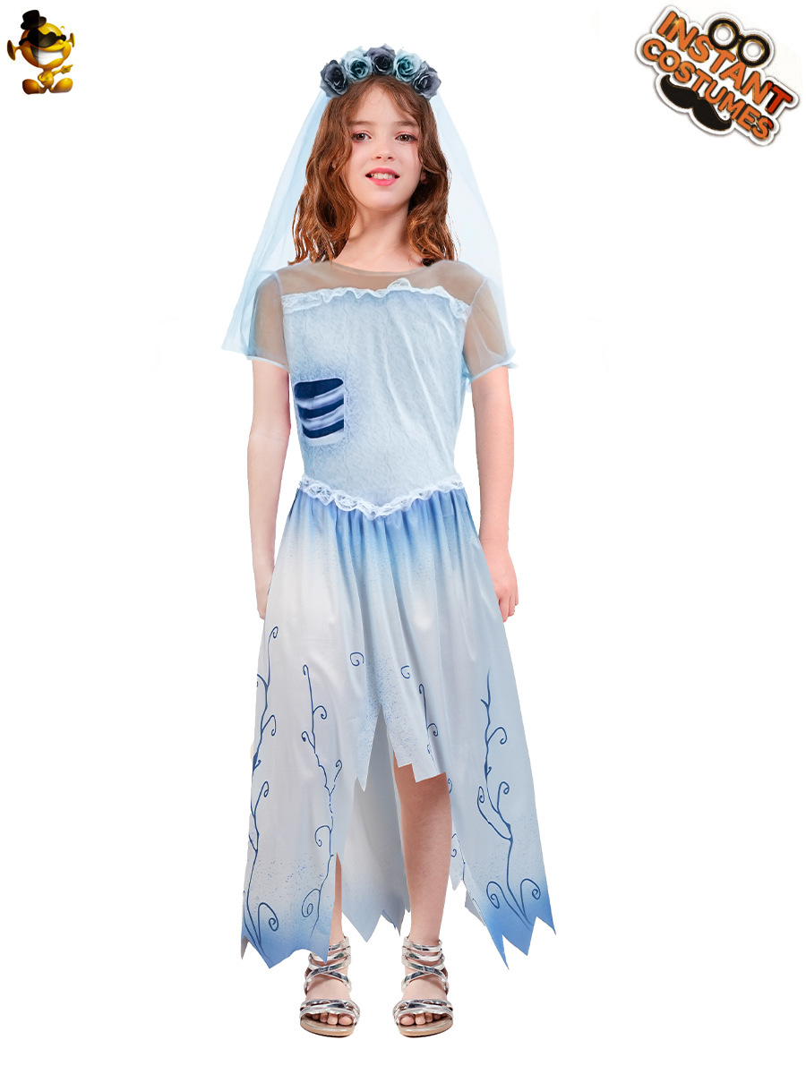 Halloween ropa de juego de rol para niñas y niños fantasmas falda ropa para padres e hijos distribución transfronteriza ropa de espectáculo